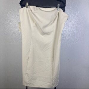 A New Day Strapless Cream Dress